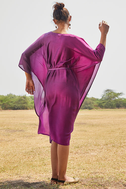 Okhai 'Aurora' Muslin Modal Ombre Kaftan Dress