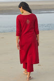 Okhai 'Darling' Embroidered Cotton Handloom Kurta-Pant Set