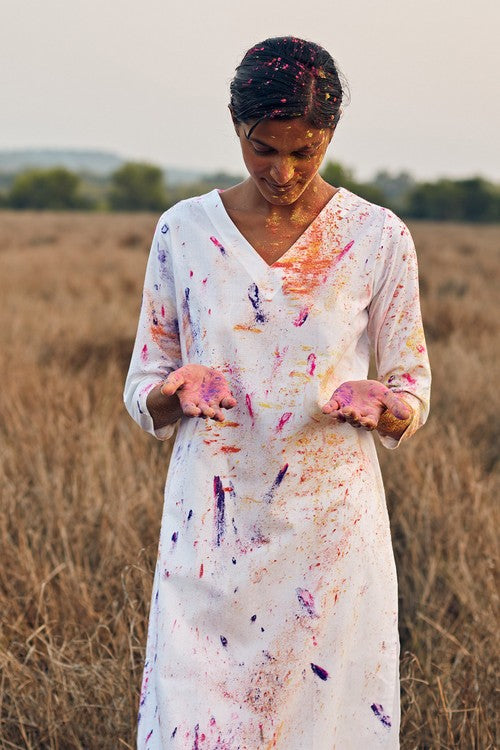 Okhai 'Snow White' Pure Cotton Kurta-Pant Set