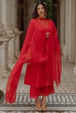 Scarlet Angel Gota Patti Red Kurta Pant Dupatta Set For Women Online