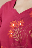 Okhai 'Blooming Love' Hand Embroidered Mirror Work Kurta Pant Set