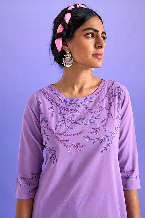 Charismatic Pure Cotton Hand Embroidered Kurta Pant Set For Women Online