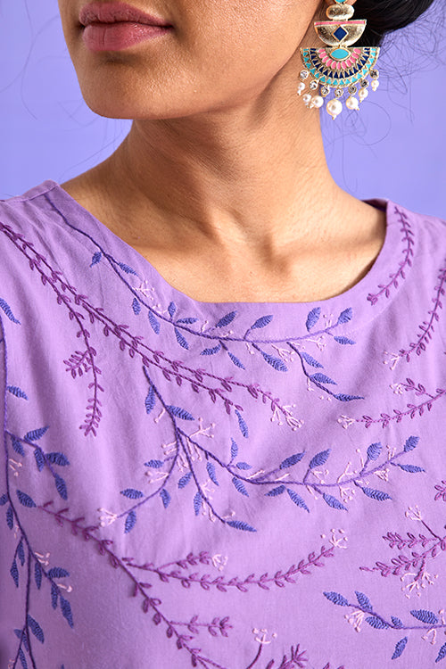 Okhai 'Charismatic' Pure Cotton Hand Embroidered Kurta Pant Set