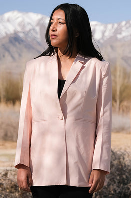 Archives Pink Herbal Dyed Pure Cotton Blazer For Women Online