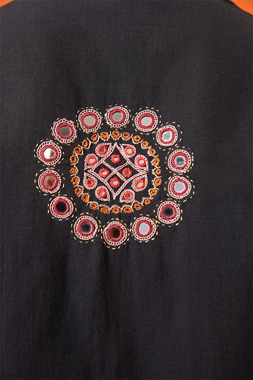 Okhai 'Maharani' Kutch Embroidered Pure Cotton Long Jacket