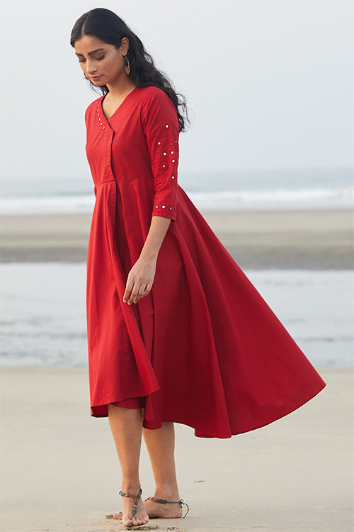 Buy online Red Cotton Frock from girls for Women by Kiddies Delight for  319 at 54 off  2023 Limeroadcom