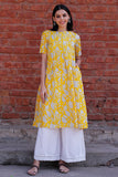 Okhai 'Radiant Sun' Cotton Hand Block Print Dress