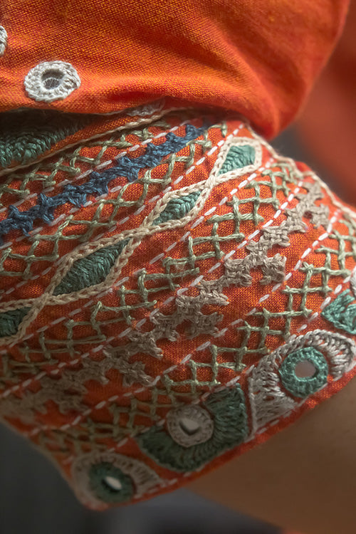 Okhai 'Rabari' Embroidered Cotton Kurta