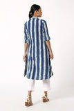Okhai 'Relax' Indigo Cotton Dhabu Dress | Rescue