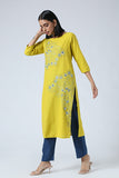 Okhai Sun Sparkle Hand Embroidered Pure Cotton Long Kurta For Women Online