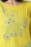 Okhai 'Sun Sparkle' Hand Embroidered  Mirror Work Pure Cotton Long Kurta