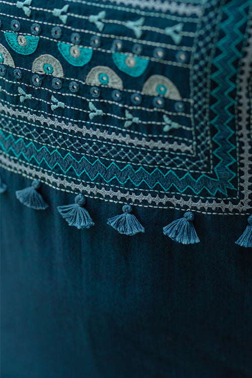 Okhai 'Eternity' Pure Cotton Hand Embroidered Kurta