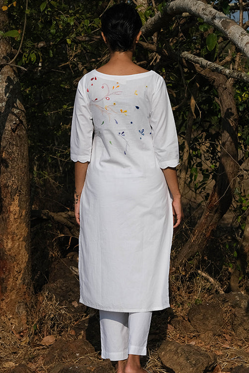 Okhai 'Butterfly Heart' Hand Embroidered and Mirrorwork Kurta