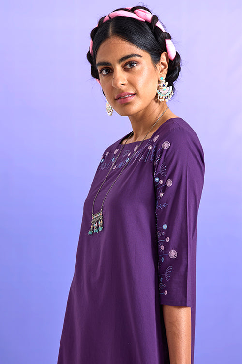 Okhai 'Artistic' Pure Cotton Hand Embroidered Mirror Work Kurta