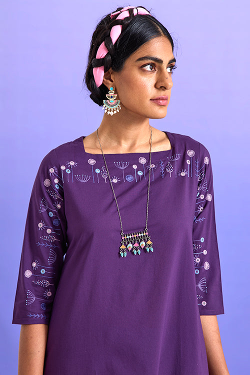 Okhai 'Artistic' Pure Cotton Hand Embroidered Mirror Work Kurta