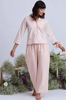Okhai 'Lullaby' Hand Embroidered Cotton Night Suit Set | Rescue