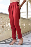 Okhai 'Caravan' Pure Linen Red Pants