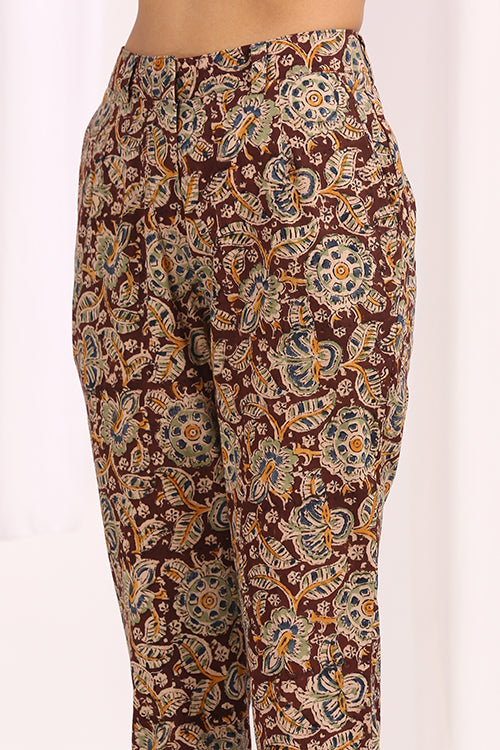 Okhai 'Ziba' Hand Block Printed Kalamkari Pants