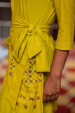Okhai 'Sunflower' Pure Cotton Mirror Work Dress