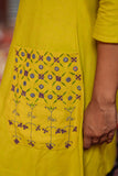 Okhai 'Sunflower' Pure Cotton Mirror Work Dress | Rescue
