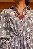 Okhai 'Forever' Handwoven Pure Cotton Ikat Kaftan Dress