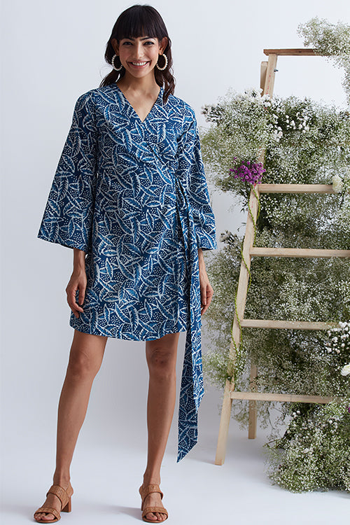 Okhai 'Arctic' Hand Block Printed Pure Cotton Dress