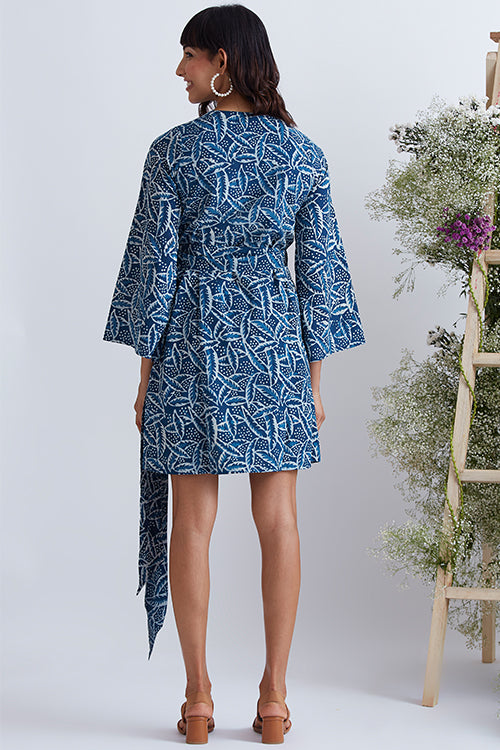 Okhai 'Arctic' Hand Block Printed Pure Cotton Dress