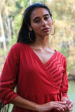 Okhai 'Red Sea' Pure Cotton Hand Embroidered Dress