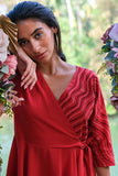 Okhai 'Red Sea' Pure Cotton Hand Embroidered Dress