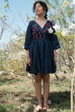Okhai 'Bounce' Pure Linen Hand Embroidered Dress