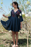  Bounce Pure Linen Hand Embroidered Summer Dress For Women Online