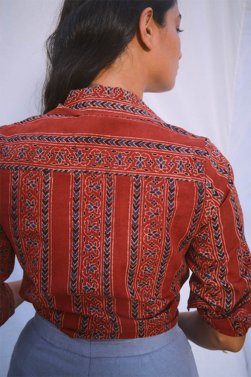 Okhai 'Clinch' Pure Cotton Ajrakh Shirt
