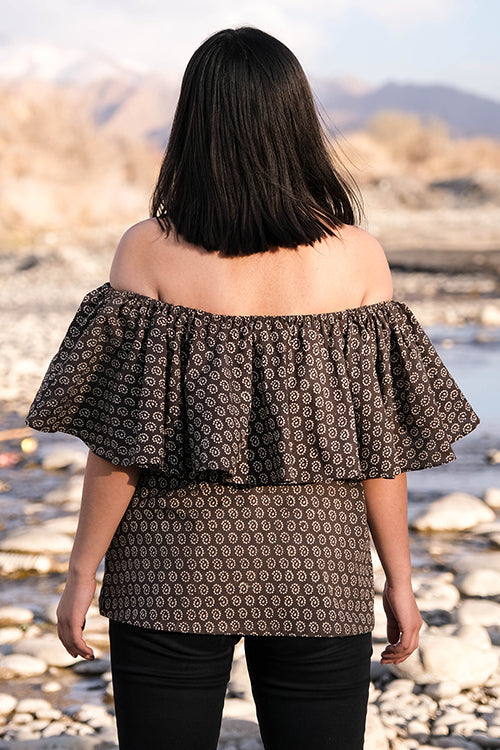 Okhai 'Breezy' Hand Block Printed Cotton Top