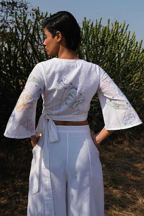 Okhai 'Isabella' Hand Embroidered And Mirrorwork Top