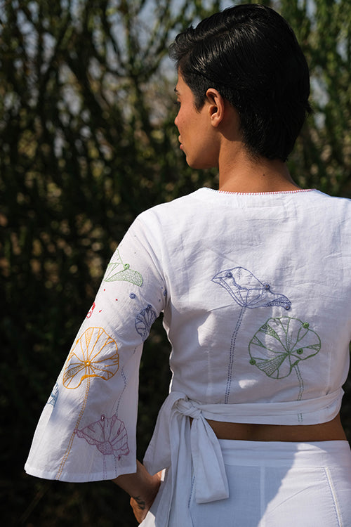 Okhai 'Isabella' Hand Embroidered And Mirrorwork Top