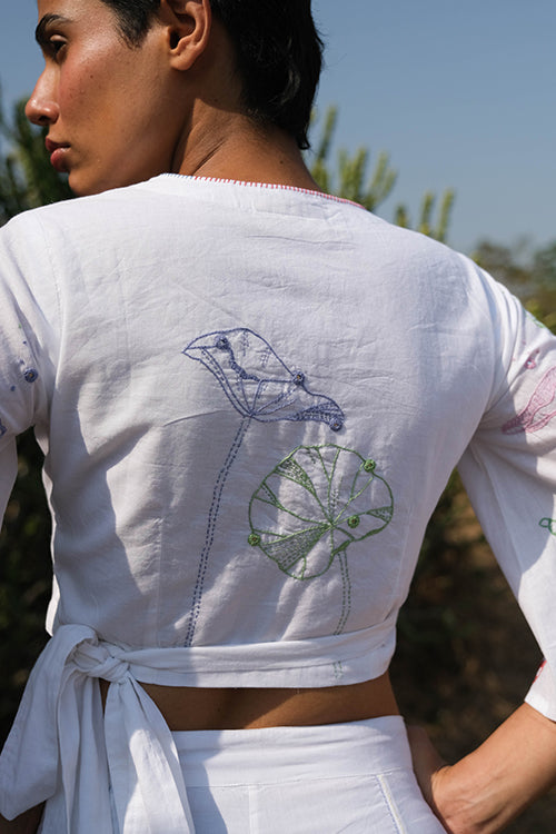Okhai 'Isabella' Hand Embroidered And Mirrorwork Top
