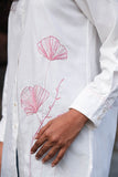 Okhai 'Delightful Garland' Hand Embroidery Work Shirt