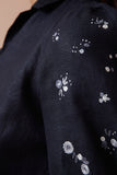 Okhai 'Mighty' Hand Embroidered Mirror Work Linen Shirt
