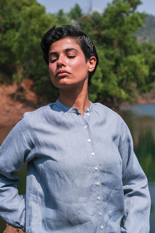 Okhai 'Monochromatic' Cotton Linen Shirt