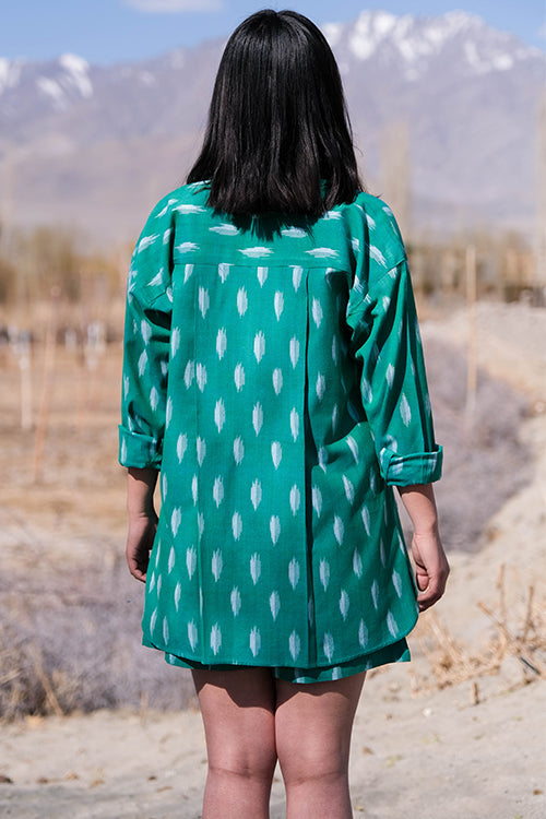 Okhai 'Countryside' Pure Cotton Handwoven Ikat Shirt