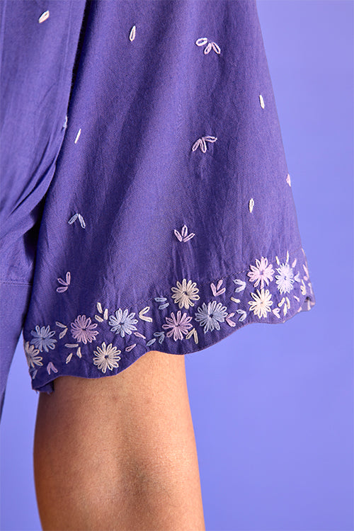 Okhai 'Graceful' Pure Cotton Hand Embroidered Top