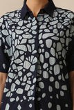 Okhai 'Stone Walk' Pure Cotton Applique Work Shirt Dress