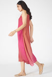 Okhai 'Rosa' Muslin Silk High Neck Sleeveless Dress | Rescue