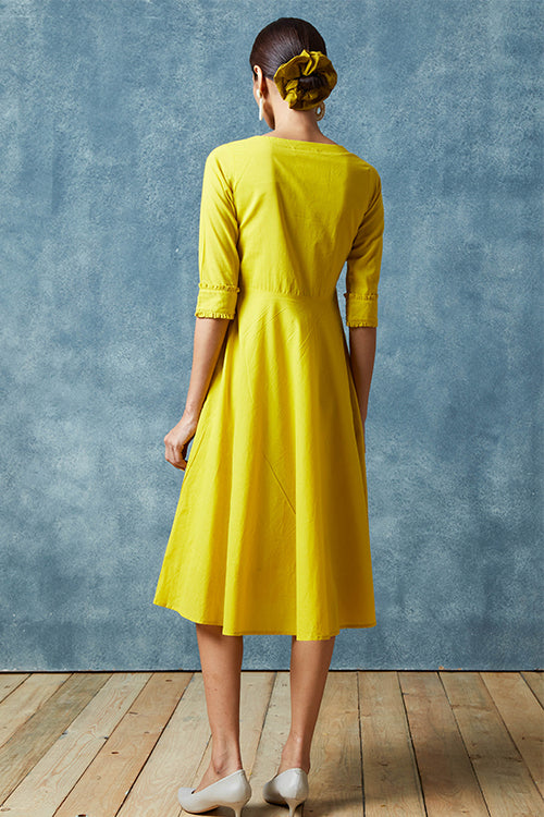 Okhai 'Amber' Hand Embroidered Pure Cotton Dress