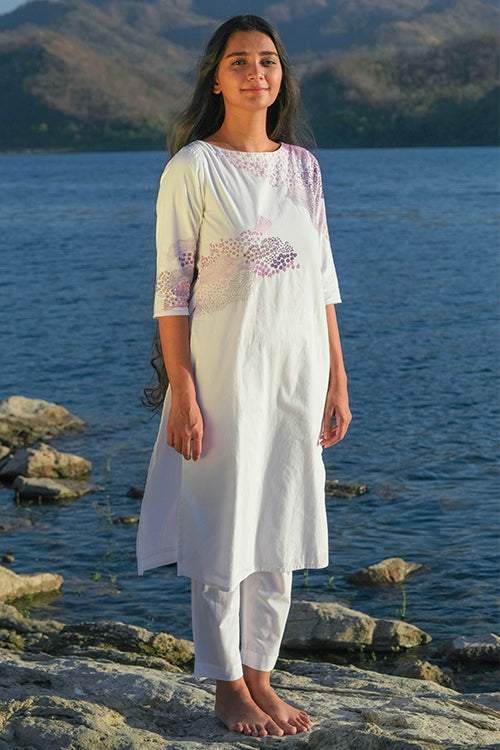 Tide Embroidered Cotton Kurta Pant Set For Women Online