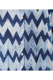 Indigo Zigzag Shibori Cotton Tunic-1