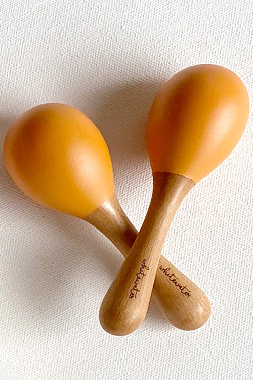 Whitewater Kids Wooden Maracas Set - Orange