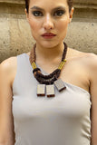 Mayabazaar 'Classic' Engraved wooden Umid Necklace
