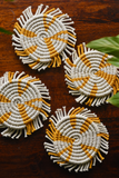 Indian Yards ‘Splash’ Macrame Cotton Set Of 4 Coasters