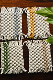 Indian Yards ‘Square’ Macrame Cotton Set Of 4 Coasters